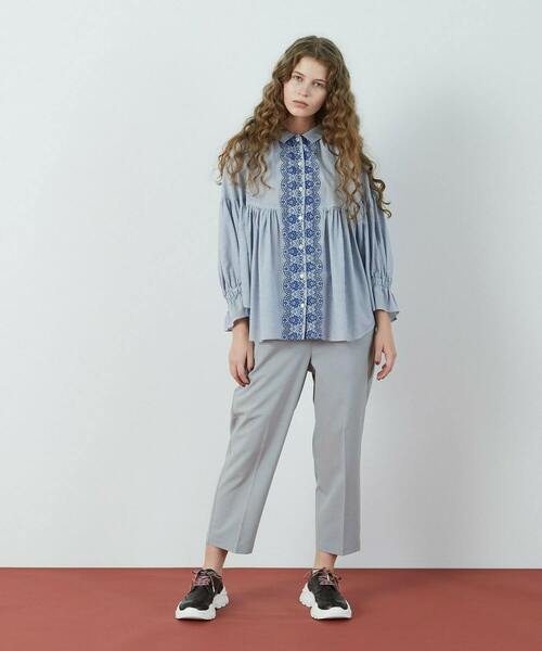 FRAPBOIS（フラボア）の「ストーバー ブラウス（シャツ/ブラウス・レディース・ブルー系その他/ブラック系その他・1/0）」の4枚目の写真