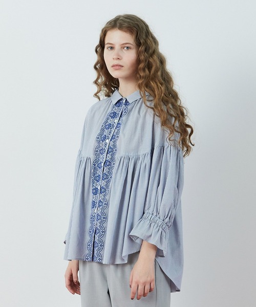 FRAPBOIS（フラボア）の「ストーバー ブラウス（シャツ/ブラウス・レディース・ブルー系その他/ブラック系その他・1/0）」の16枚目の写真