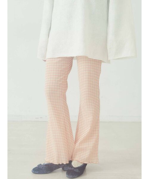 merry jenny（メリージェニー）の「ギャザーギンガムフレアパンツ（その他パンツ・レディース・ブラック/ベージュ/オレンジ・FREE）」の21枚目の写真