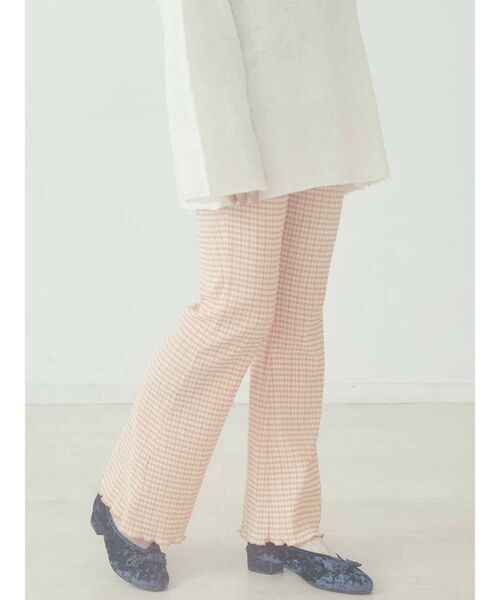 merry jenny（メリージェニー）の「ギャザーギンガムフレアパンツ（その他パンツ・レディース・ブラック/ベージュ/オレンジ・FREE）」の14枚目の写真