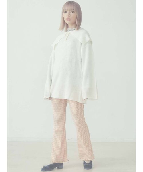 merry jenny（メリージェニー）の「ギャザーギンガムフレアパンツ（その他パンツ・レディース・ブラック/ベージュ/オレンジ・FREE）」の12枚目の写真