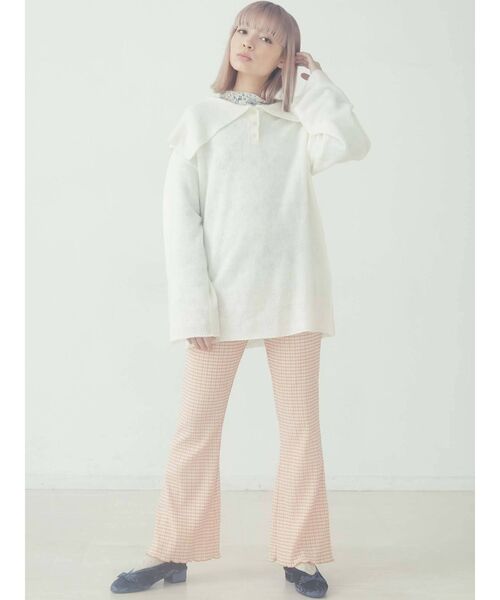 merry jenny（メリージェニー）の「ギャザーギンガムフレアパンツ（その他パンツ・レディース・ブラック/ベージュ/オレンジ・FREE）」の17枚目の写真