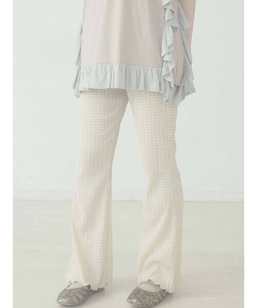 merry jenny（メリージェニー）の「ギャザーギンガムフレアパンツ（その他パンツ・レディース・ブラック/ベージュ/オレンジ・FREE）」の11枚目の写真