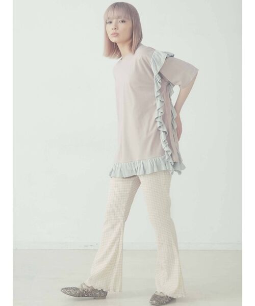 merry jenny（メリージェニー）の「ギャザーギンガムフレアパンツ（その他パンツ・レディース・ブラック/ベージュ/オレンジ・FREE）」の22枚目の写真