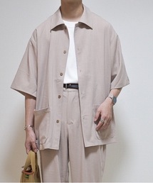 INTER FACTORY | ファッションインフルエンサー たいが - リネンタッチカバーオールシャツ　made in INTER FACTORY(シャツ/ブラウス)