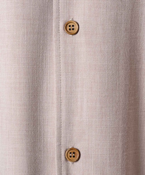 INTER FACTORY（インターファクトリー）の「ファッションインフルエンサー たいが - リネンタッチカバーオールシャツ　made in INTER FACTORY（シャツ/ブラウス・メンズ・ベージュ/チャコールグレー・MEDIUM/LARGE）」の13枚目の写真