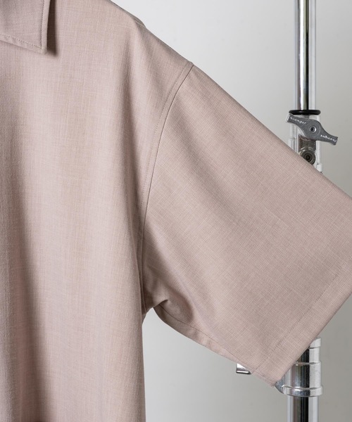 INTER FACTORY（インターファクトリー）の「ファッションインフルエンサー たいが - リネンタッチカバーオールシャツ　made in INTER FACTORY（シャツ/ブラウス・メンズ・ベージュ/チャコールグレー・MEDIUM/LARGE）」の18枚目の写真