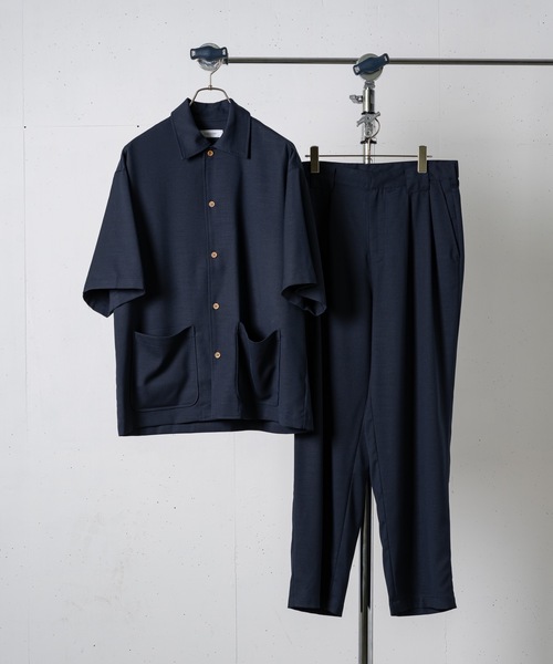 INTER FACTORY（インターファクトリー）の「ファッションインフルエンサー たいが - リネンタッチカバーオールシャツ　made in INTER FACTORY（シャツ/ブラウス・メンズ・ベージュ/チャコールグレー・MEDIUM/LARGE）」の22枚目の写真