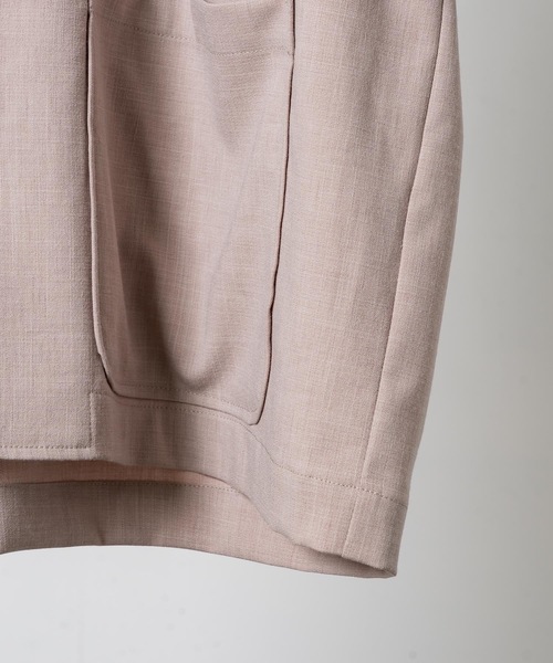 INTER FACTORY（インターファクトリー）の「ファッションインフルエンサー たいが - リネンタッチカバーオールシャツ　made in INTER FACTORY（シャツ/ブラウス・メンズ・ベージュ/チャコールグレー・MEDIUM/LARGE）」の10枚目の写真