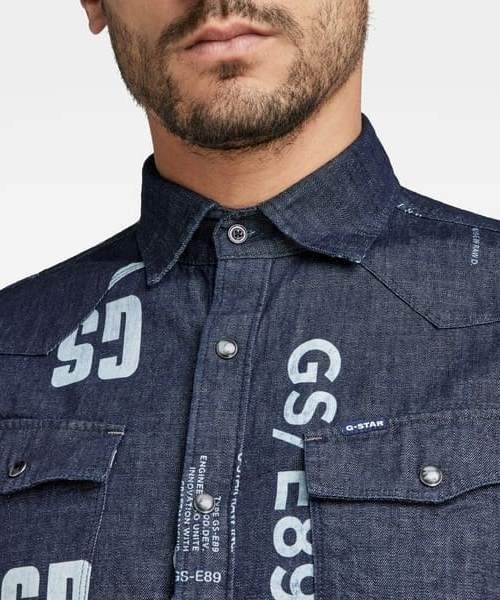 G-STAR（ジースター）の「3301 SLIM SHIRT/デニムシャツ（シャツ/ブラウス・メンズ・ダークインディゴブルー・SMALL/MEDIUM/LARGE/X-LARGE/X-SMALL）」の7枚目の写真