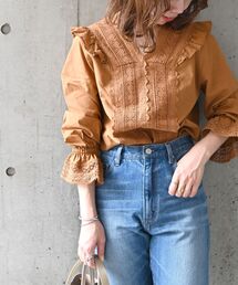 SHIPS any | SHIPS any:〈ウォッシャブル〉レース フリル ブラウス◇(シャツ/ブラウス)