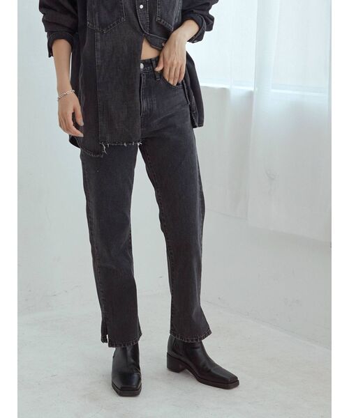 Ungrid(アングリッド)の「スクエアトゥサイドゴアブーツ(ブーツ・レディース・ブラウン/ブラック・L/M/S)」の10枚目の写真