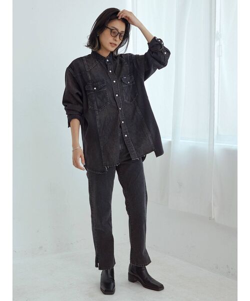 Ungrid(アングリッド)の「スクエアトゥサイドゴアブーツ(ブーツ・レディース・ブラウン/ブラック・L/M/S)」の11枚目の写真