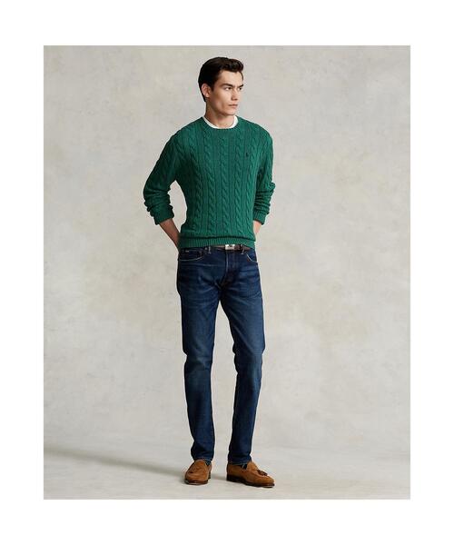 POLO RALPH LAUREN（ポロ ラルフ ローレン）の「ケーブルニット コットン セーター（ニット/セーター・メンズ・グリーン・XL/XS/L/S/M/XXL）」の2枚目の写真