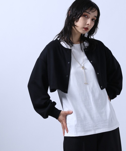 HARE（ハレ）の「2Pウラケショートカーディガン＊タンクトップ(HARE)（カーディガン/ボレロ・レディース・ブラック/ベージュ/グレー・FREE）」の20枚目の写真