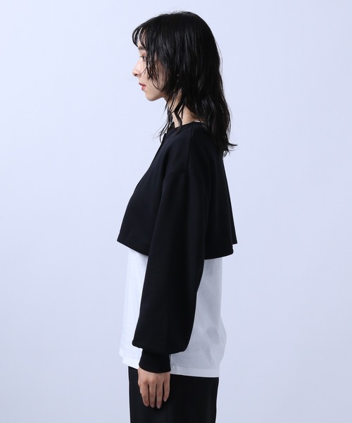 HARE（ハレ）の「2Pウラケショートカーディガン＊タンクトップ(HARE)（カーディガン/ボレロ・レディース・ブラック/ベージュ/グレー・FREE）」の12枚目の写真