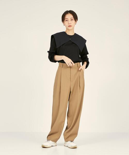 BRACTMENT（ブラクトメント）の「＜BRACTMENT(ブラクトメント)＞BM W/VIS タックバルーン パンツ（その他パンツ・レディース・ベージュ/ネイビー・38/36）」の13枚目の写真
