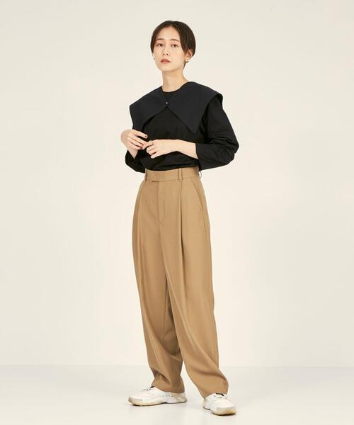 BRACTMENT（ブラクトメント）の「＜BRACTMENT(ブラクトメント)＞BM W/VIS タックバルーン パンツ（その他パンツ・レディース・ベージュ/ネイビー・38/36）」の16枚目の写真