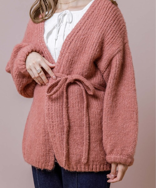 flower（フラワー）の「テンダネスカーディガン（カーディガン/ボレロ・レディース・ホワイト/ブラウン/ピンク・FREE）」の7枚目の写真