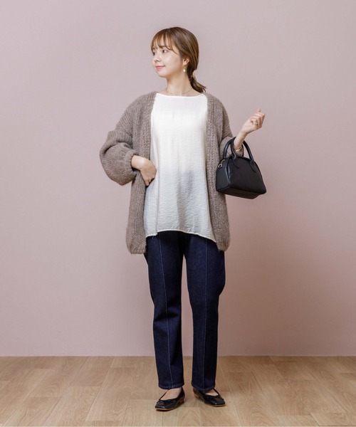 flower（フラワー）の「テンダネスカーディガン（カーディガン/ボレロ・レディース・ホワイト/ブラウン/ピンク・FREE）」の8枚目の写真