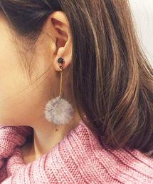 Kastane | 【Kastane】ファーイヤリング(イヤリング)