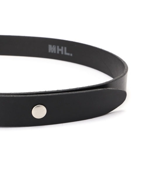 MHL. PRESS STUD BELT プレス スタッド ベルト レザー 黒 MHL. PRESS STUD BELT プレス スタッド ベルト レザー 黒 MHL