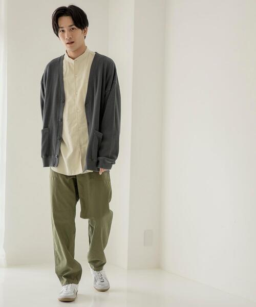 coen（コーエン）の「ワッフルリラックスカーディガン（カーディガン/ボレロ・メンズ・ブラック/ライトブルー・LARGE/SMALL/X-LARGE/MEDIUM）」の3枚目の写真