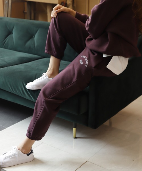 niko and...(ニコアンド)の「裏毛プリントジョガーパンツ(スウェットパンツ・レディース・ライトグレー/ベージュ/オフホワイト/グリーン/ボルドー・MEDIUM/LARGE)」の5枚目の写真