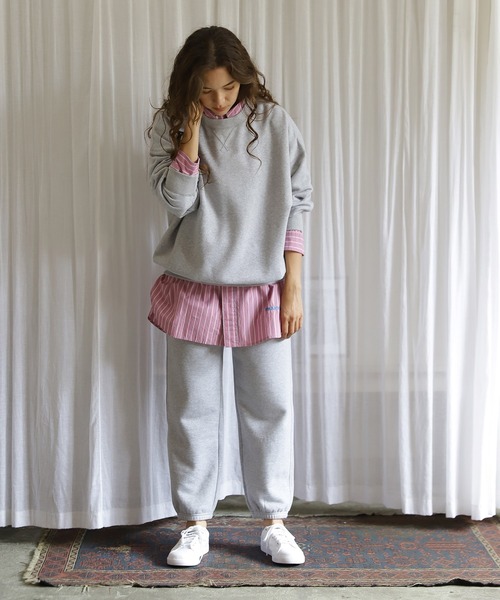 niko and...(ニコアンド)の「裏毛プリントジョガーパンツ(スウェットパンツ・レディース・ライトグレー/ベージュ/オフホワイト/グリーン/ボルドー・MEDIUM/LARGE)」の7枚目の写真