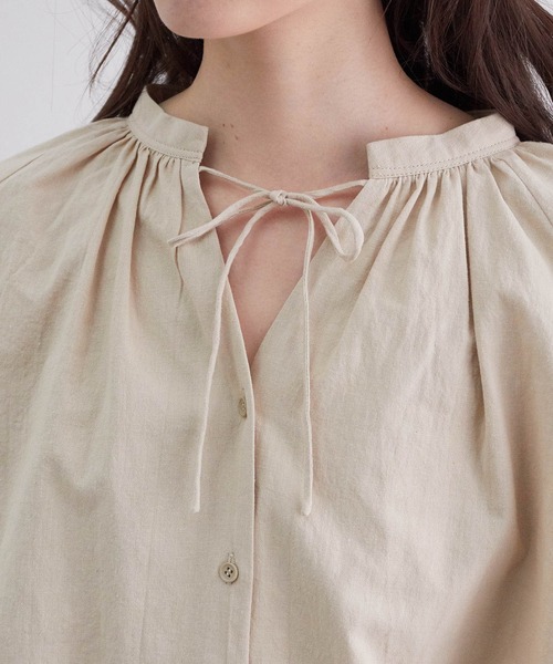 VIS（ビス）の「長袖ブラウス（シャツ/ブラウス・レディース・オフホワイト・FREE）」の4枚目の写真