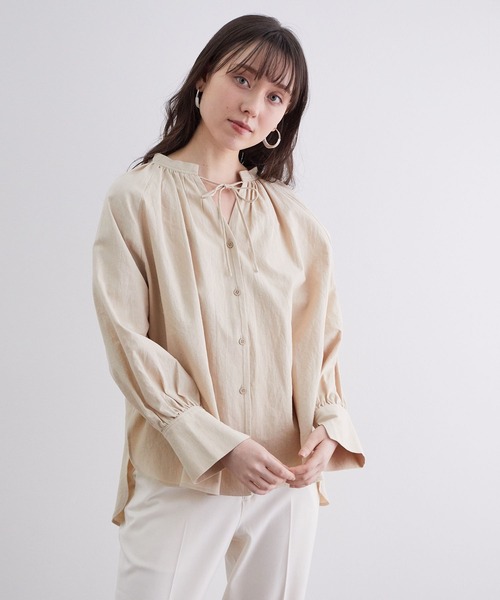 VIS（ビス）の「長袖ブラウス（シャツ/ブラウス・レディース・オフホワイト・FREE）」の8枚目の写真
