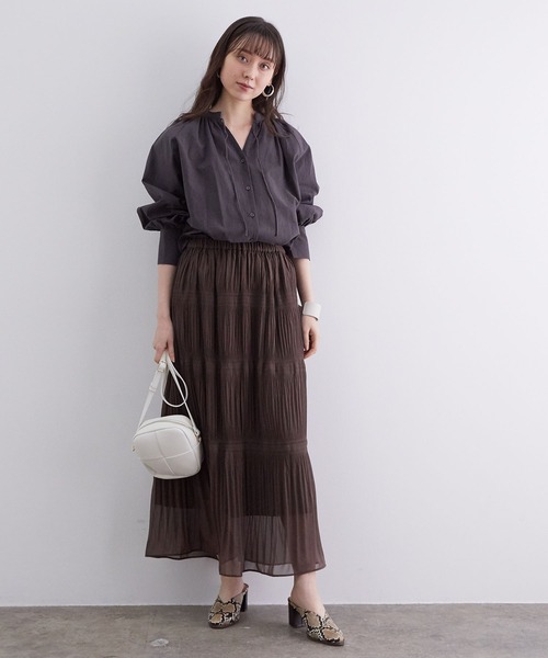 VIS（ビス）の「長袖ブラウス（シャツ/ブラウス・レディース・オフホワイト・FREE）」の7枚目の写真