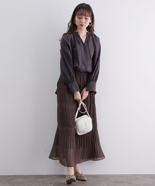 VIS（ビス）の「長袖ブラウス（シャツ/ブラウス・レディース・オフホワイト・FREE）」の14枚目の写真