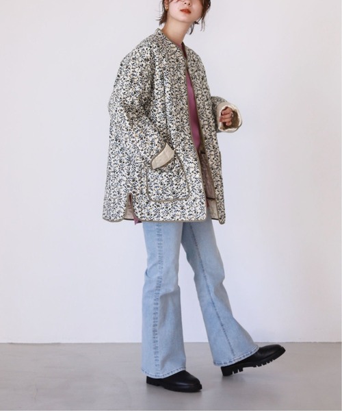 SLOBE citron.（スローブシトロン）の「SLOBE citron. リバーシブルキルティングブルゾン◆（ブルゾン・レディース・ブラウン/イエロー・FREE）」の4枚目の写真