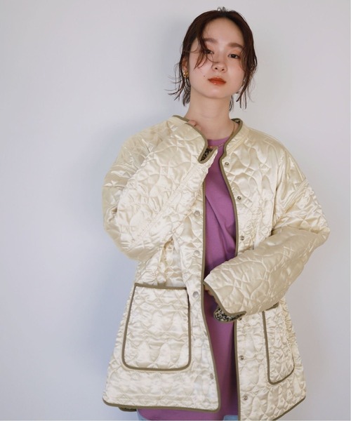 SLOBE citron.（スローブシトロン）の「SLOBE citron. リバーシブルキルティングブルゾン◆（ブルゾン・レディース・ブラウン/イエロー・FREE）」の10枚目の写真