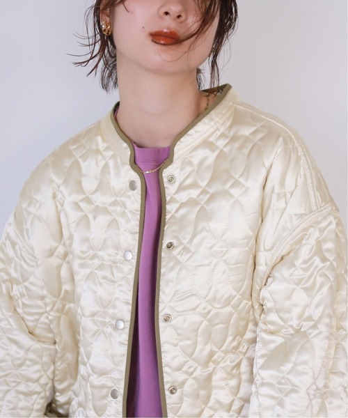 SLOBE citron.（スローブシトロン）の「SLOBE citron. リバーシブルキルティングブルゾン◆（ブルゾン・レディース・ブラウン/イエロー・FREE）」の5枚目の写真