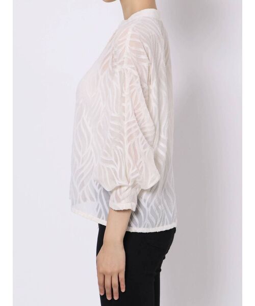 EMODA（エモダ）の「アームカーブスタンドシャツ（シャツ/ブラウス・レディース・ブラック/アイボリー/その他・FREE）」の5枚目の写真