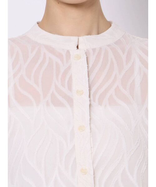 EMODA（エモダ）の「アームカーブスタンドシャツ（シャツ/ブラウス・レディース・ブラック/アイボリー/その他・FREE）」の9枚目の写真