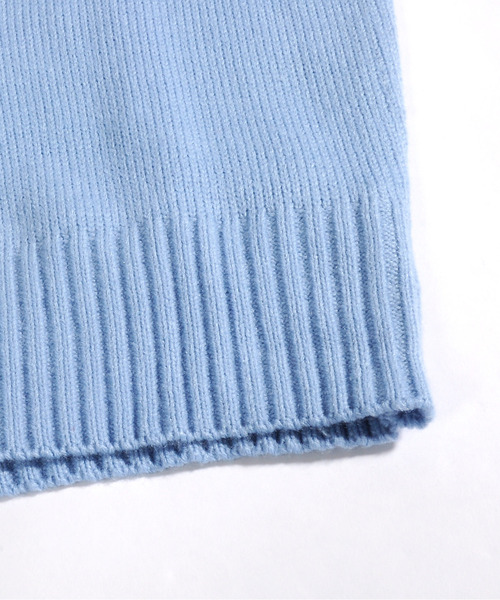 neos（ネオス）の「【neos -addictive design-】ルーズシルエット バイカラー Vネック チルデン ニット ベスト（ベスト・メンズ・ブルー/ベージュ/ブラック・MEDIUM/X-LARGE/LARGE）」の19枚目の写真