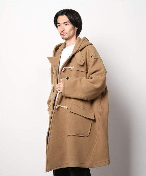 yoshiokubo（ヨシオクボ）の「YOSHIO KUBOGROUNDFLOOR/ヨシオ クボ グランドフロアー/TWIST DUFFLE COAT（ダッフルコート・メンズ・キャメル/ブラック・2）」の2枚目の写真