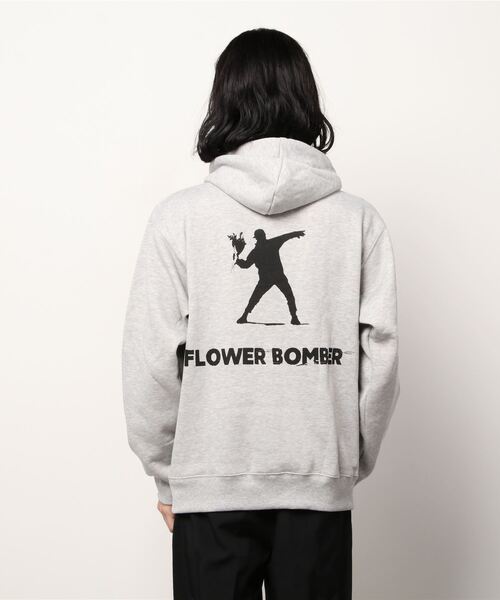 BRANDALISED（ブランダライズド）の「BRANDALISED ブランダライズド FLOWER　BOMBER P/Oパーカー（パーカー・メンズ・ブラック/杢グレー/ホワイト・MEDIUM/LARGE/X-LARGE）」の17枚目の写真