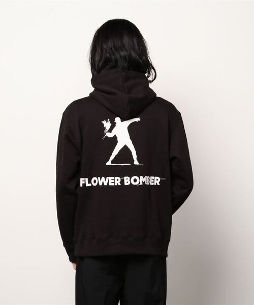 BRANDALISED（ブランダライズド）の「BRANDALISED ブランダライズド FLOWER　BOMBER P/Oパーカー（パーカー・メンズ・ブラック/杢グレー/ホワイト・MEDIUM/LARGE/X-LARGE）」の19枚目の写真