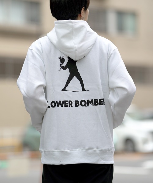 BRANDALISED（ブランダライズド）の「BRANDALISED ブランダライズド FLOWER　BOMBER P/Oパーカー（パーカー・メンズ・ブラック/杢グレー/ホワイト・MEDIUM/LARGE/X-LARGE）」の20枚目の写真