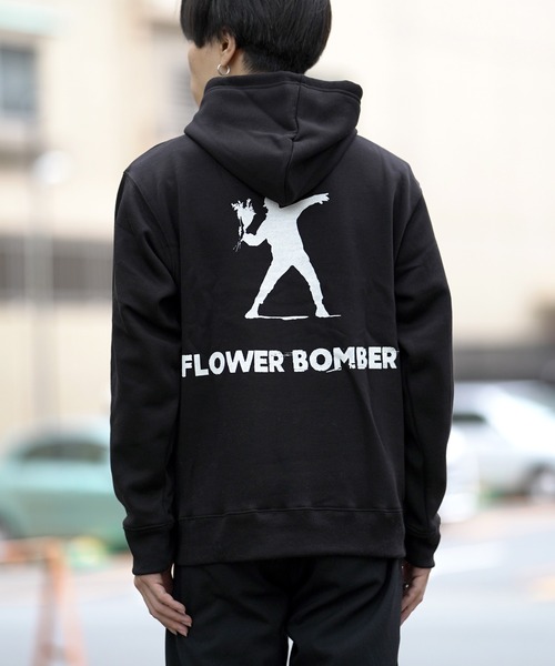 BRANDALISED（ブランダライズド）の「BRANDALISED ブランダライズド FLOWER　BOMBER P/Oパーカー（パーカー・メンズ・ブラック/杢グレー/ホワイト・MEDIUM/LARGE/X-LARGE）」の10枚目の写真
