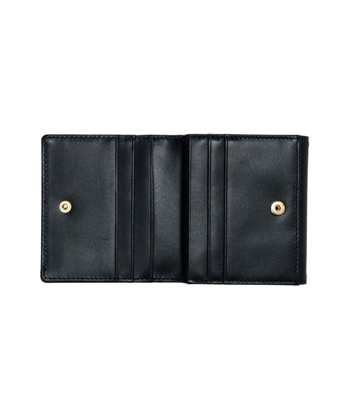 MARY QUANT メタルリップ　ウォレット MARY QUANT マリークワント 長財布 ブラック レザー メタル