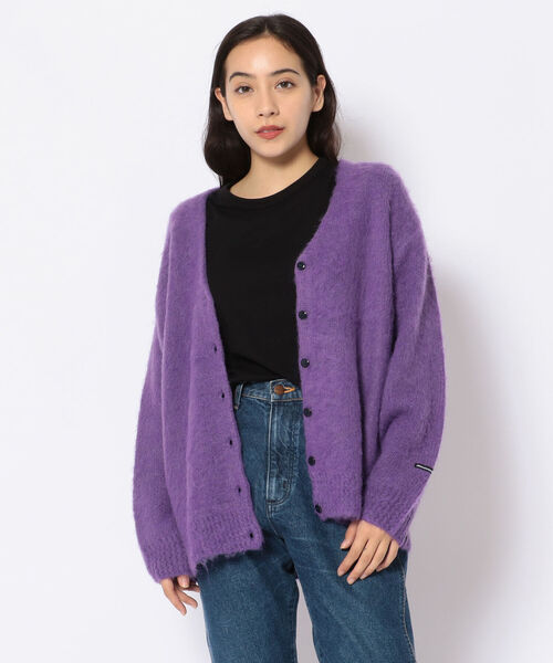 MANASTASH（マナスタッシュ）の「MANASTASH/マナスタッシュ　W's ABERDEEN KURTIGAN '21　ウィメンズ　アバディーン　カーディガン21（ニット/セーター・レディース・ブラック/グリーン/パープル/ベージュ・MEDIUM）」の4枚目の写真