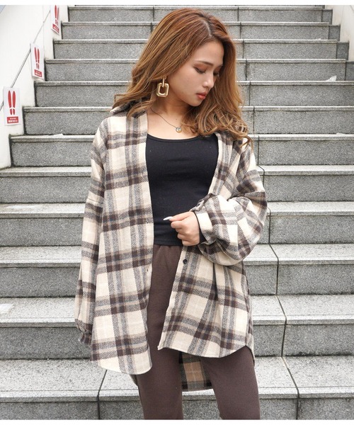 ANAP（アナップ）の「【オンライン限定アイテム】チェック厚手オーバー