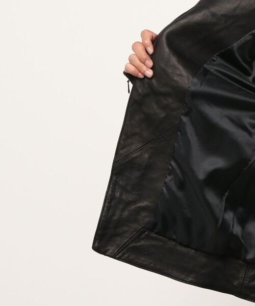 CIVILIZED（シヴィライズド）の「RIDERS JACKET（ライダースジャケット・メンズ・ブラック・1/2）」の4枚目の写真