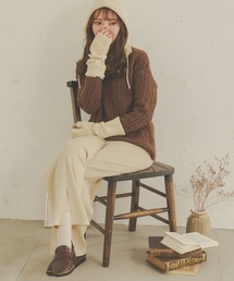 Ambre Neige | セットアップ（Vネックニット×ニットパンツ）／【WEB/EC限定商品】(セットアップ)