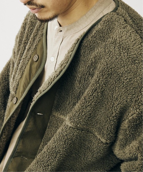 JOURNAL STANDARD（ジャーナルスタンダード）の「ボアフリース ワイド カーディガン（ブルゾン・メンズ・カーキ/ブラック/ベージュ・LARGE/MEDIUM）」の11枚目の写真